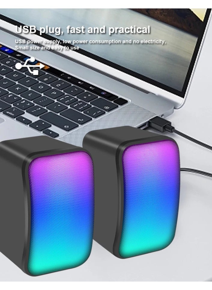 Kisonli X17 USB Wired Colorful Speaker for PC & Laptop – Powerful Sound with Stylish LED Lights - Image 5