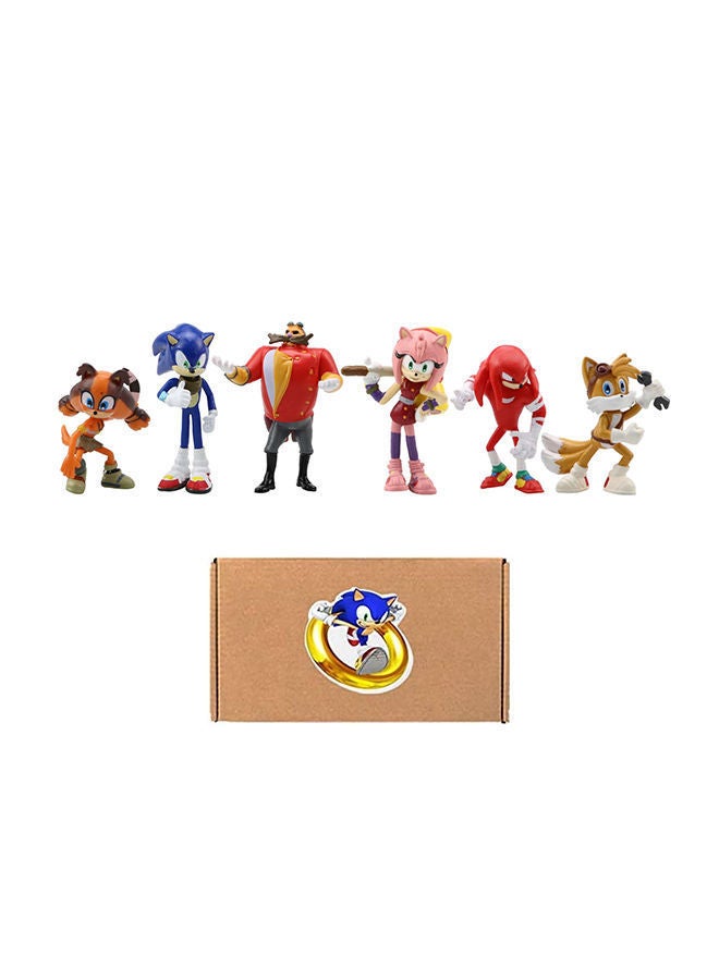 NIBEMINENT 6-Piece Sonic Inspired Collectible Action Figures - Image 1