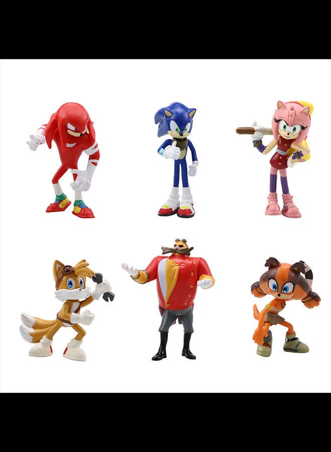 NIBEMINENT 6-Piece Sonic Inspired Collectible Action Figures - Image 3