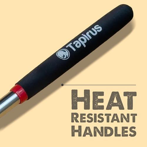Tapirus Marshmallow Roasting Sticks | Set of 4 Extra Long Retractable Campfire Sticks | Protect Kids with Insulated Handles | Extendable Smore & Hot Dog Skewers | Heavy Duty Metal Camping Accessory - Image 5