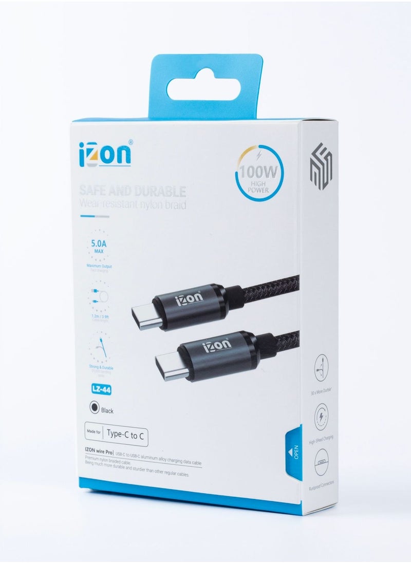 izon - Safe and Durable 100W Type c to c 1.2meter - Image 1