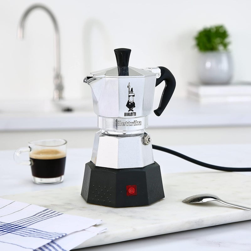 BIALeTTI آلة قهوة موكا إليتريكا / صانع إسبريسو كهربائي / بيركولاتور / صانع قهوة فلتر: (2 كوب-100 مل) صنع إيطالي - Image 4
