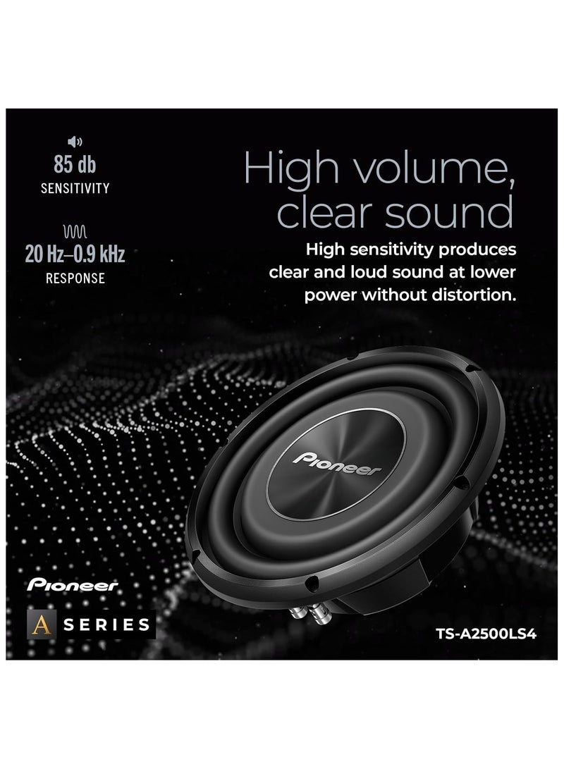 Pioneer Car Speaker TS-A2500LS4, 1200-Watt 10" Shallow Mount 4-Ohm SVC Subwoofer  - Image 2