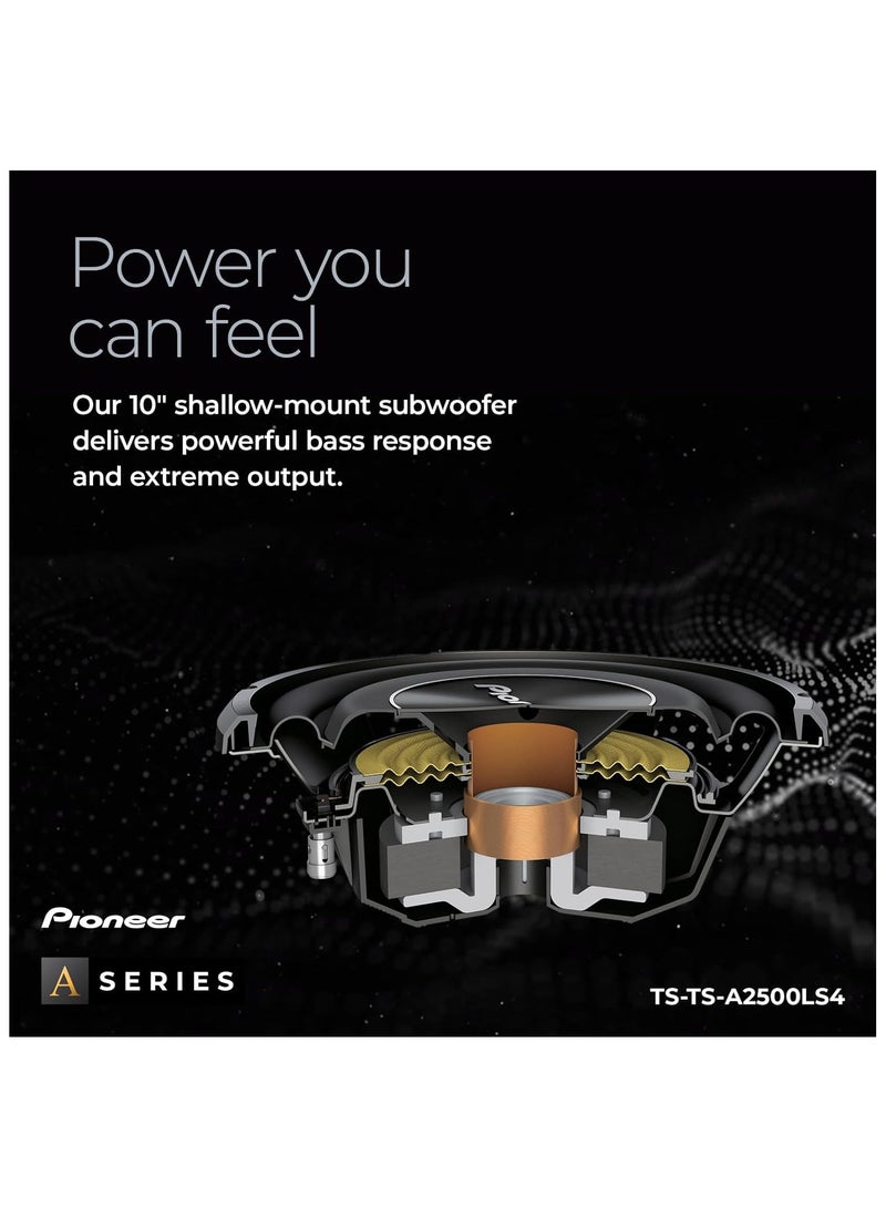 Pioneer Car Speaker TS-A2500LS4, 1200-Watt 10" Shallow Mount 4-Ohm SVC Subwoofer  - Image 3