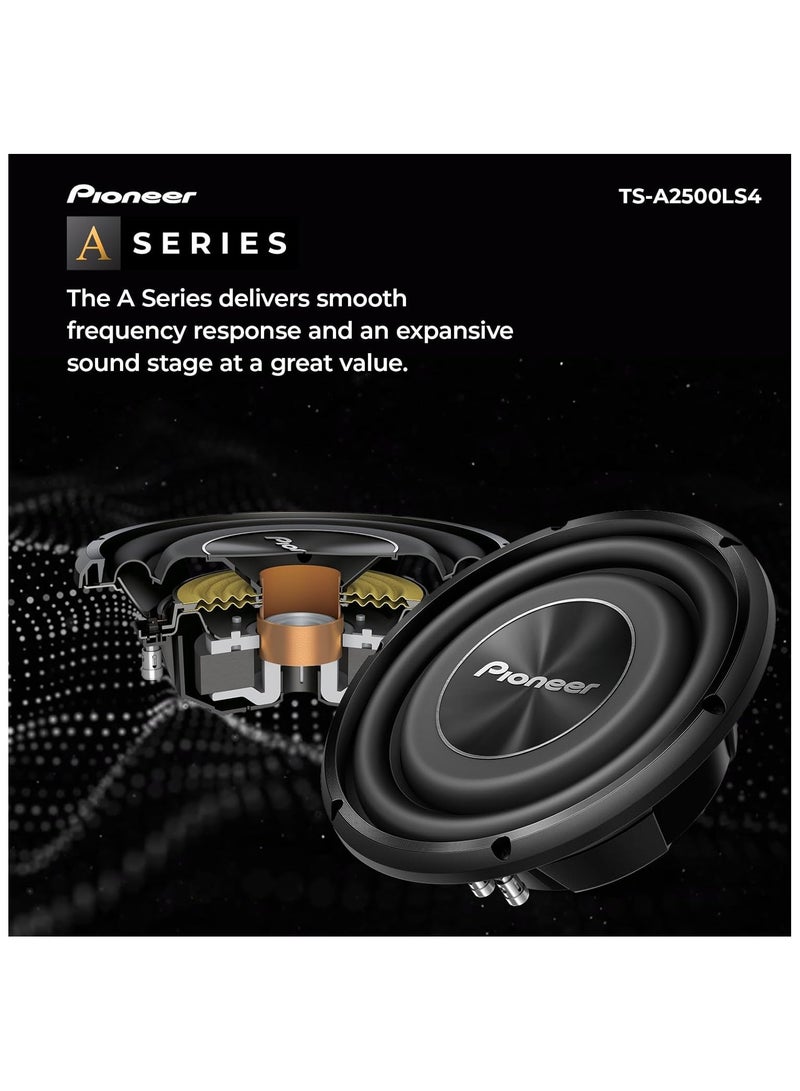 Pioneer Car Speaker TS-A2500LS4, 1200-Watt 10" Shallow Mount 4-Ohm SVC Subwoofer  - Image 5