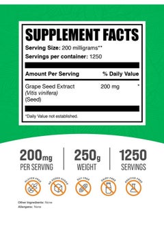 BulkSupplements.com Grape Seed Extract Powder - Grape Seed Extract Supplement, Antioxidant Source - Herbal Supplement, Gluten Free, 200mg per Serving, 250g (8.8 oz) (Pack of 1) - pzsku/ZDE987435A74359B48BFDZ/45/_/1740202311/a75d1b92-0b2b-4be2-a5e5-4299ff6fdded