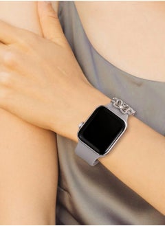 Y&D Watch Band Charms Compatible with Smart iWatch Band, Silicone Bands for 45mm 44mm 42mm 41mm 40mm 38mm Decorative Ring 7pcs (No Band)  - Image 3