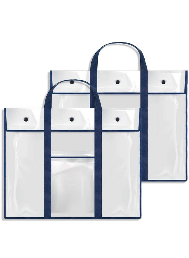 Gamenote 2 Pack Large Poster Storage Bag (31.5"×25.5") Bulletin Board Holder Art Portfolio Container For Teachers Classroom Organization - Image 1