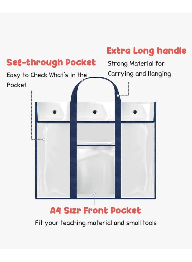 Gamenote 2 Pack Large Poster Storage Bag (31.5"×25.5") Bulletin Board Holder Art Portfolio Container For Teachers Classroom Organization - Image 5