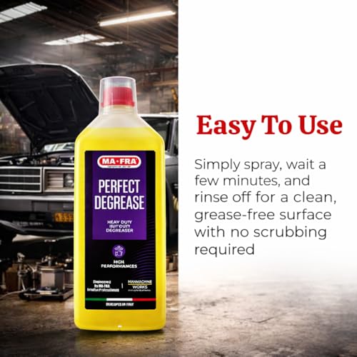 MAFRA Perfect Degrease 1L, Heavy Duy Degreaser, High Performance Multi-Purpose Engine, Wheel Rim & Iron Cleaner for Car, Professional Grade Grease & Dirt Remover(pack of 2) - Image 5