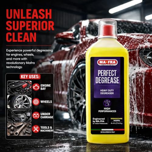 MAFRA Perfect Degrease 1L, Heavy Duy Degreaser, High Performance Multi-Purpose Engine, Wheel Rim & Iron Cleaner for Car, Professional Grade Grease & Dirt Remover(pack of 2) - Image 2