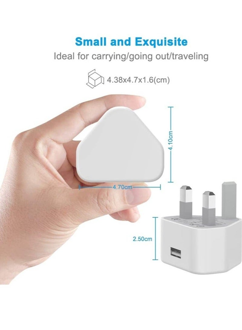 5V 1A Power Adapter Supply, USB Charger Cable and Plug Compatible for i Phone 5S, 6, 6S, 6 Plus, 6S Plus, 7, 7 Plus, 8, 8 Plus, XS, X, XS Max, 11, XR, i Pod Touch 5G Power Cord - Image 3