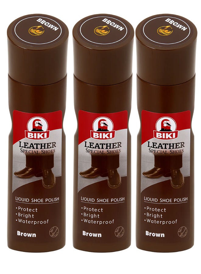 بيكي ملمع أحذية جلد سائل 3 × 75 مل
