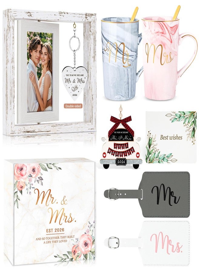 HELORAY Wedding Gifts for Couples Engagement Gift Newly Wed Gifts for Couple Unique Bridal Shower Gift for Bride To Be Mr and Mrs Presents for Newlyweds Bride and Groom Registry Must Haves His and Hers - Image 1