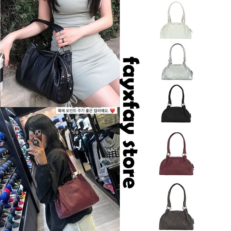 Korean Trendy Ason Slouch Bag - Mini Leather Tote for Women - Image 1
