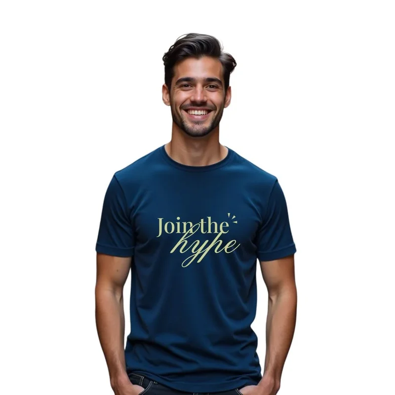نوبيرو Navy Cotton Graphic T-Shirt for Men