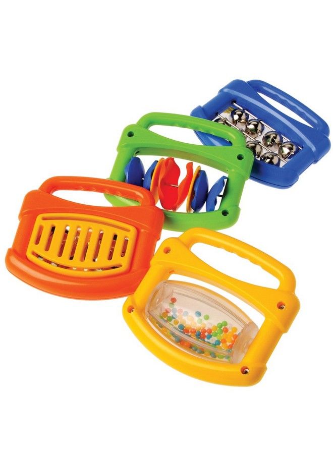 Constructive Playthings Kids Plastic Rhythm Band Instruments, Multicolor (Set Of 4) - Image 3