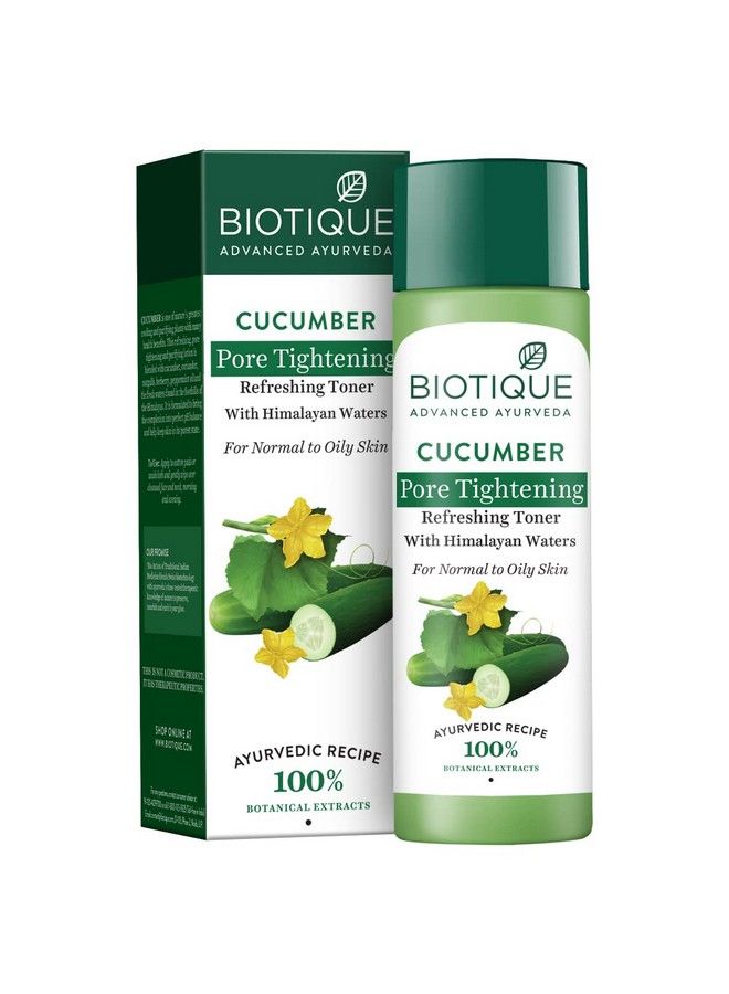 Biotique Cucumber Pore Tightening Refreshing Toner With Himalayan Waters Pack Of 120Ml (Pack Of 2) - Image 2