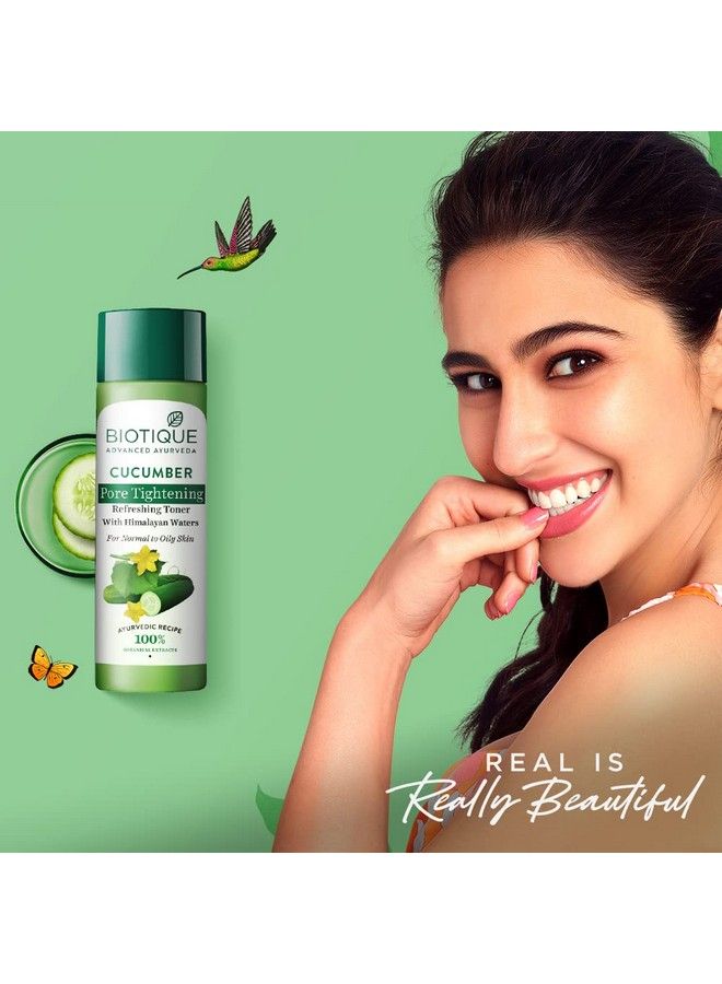 Biotique Cucumber Pore Tightening Refreshing Toner With Himalayan Waters Pack Of 120Ml (Pack Of 2) - Image 3