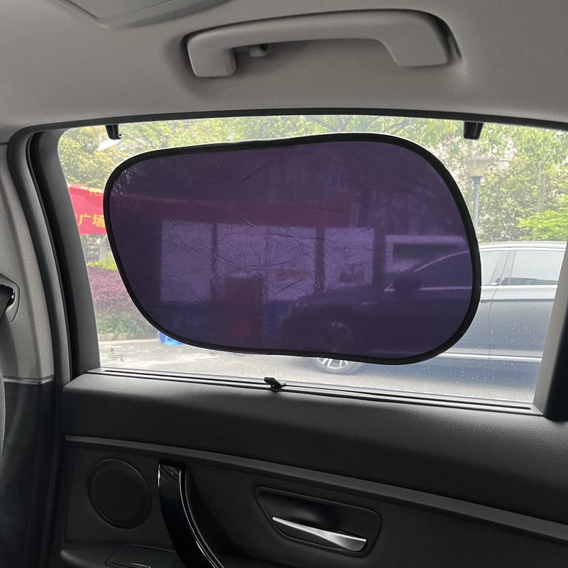 CARTMAN Windshield Sun Shade 60" x 21" Fit for Jeep Wrangler JL JK Gladiator, Baby Sun Shade for Car Window Side 20"x12", Durable 210T Material Car Sun Visor for UV Rays, Storage Pouch Included - Image 3