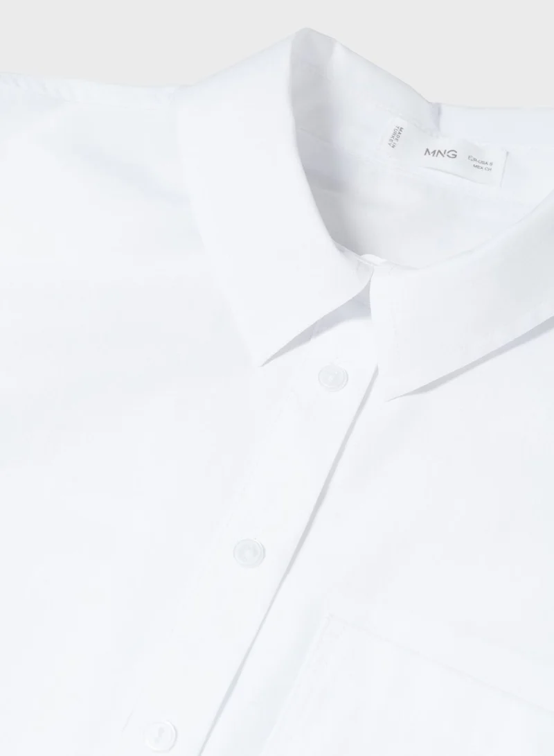 MANGO Kids Cropped Shirt
