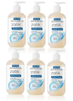 zatik Zatik Naturals  Liquid Hand Soap Unscented Moisturizing Handwash 12 fl oz Pack of 6 