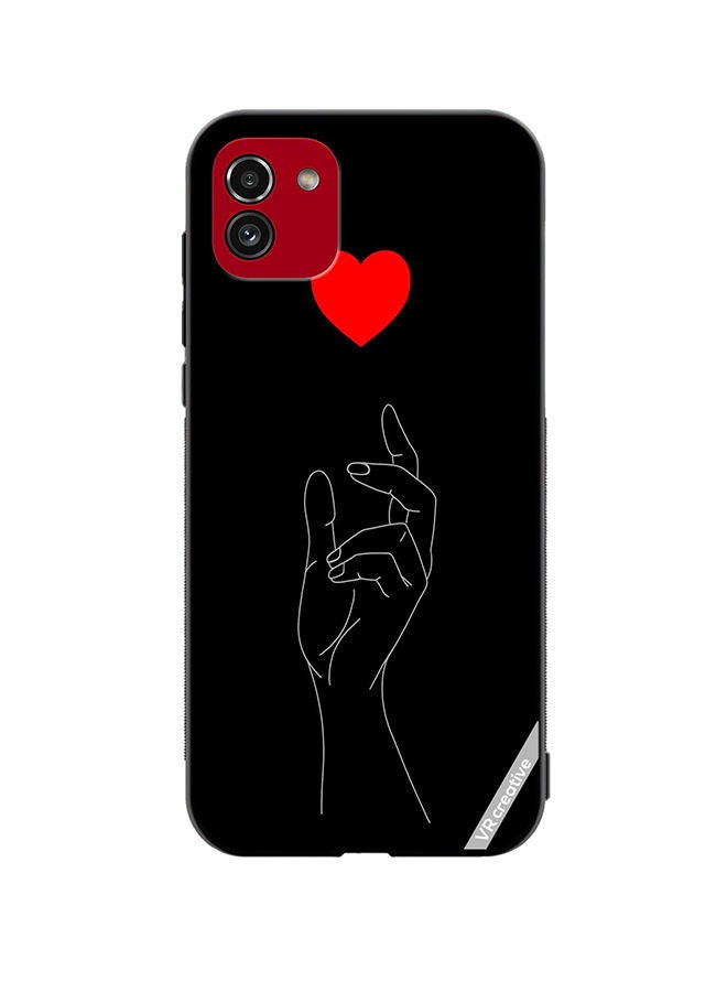 VR CREATIVE Protective Case Cover For Samsung Galaxy A03 Hear Amoled Design Multicolour - Image 1