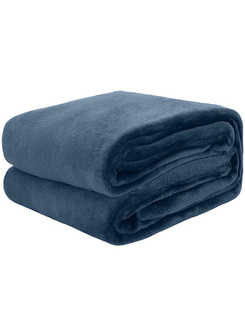 T G H Flannel Fleece Single Size 160x220cm for All Season Fluffy Blanket Warm Bed Blanket Throw for Sofa & Bed Comfortable and Soft Blanket  - Image 1