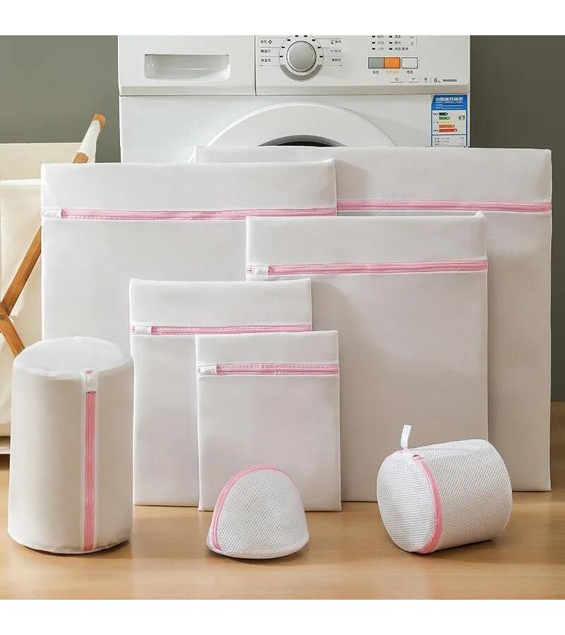 20x30 Fine Mesh Transparent Zippered Laundry Bag Reusable Washable For Washing Machine Protection - Image 1