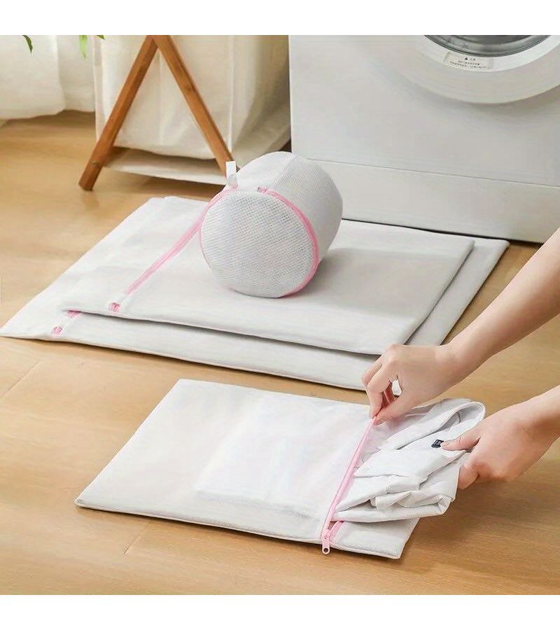 20x30 Fine Mesh Transparent Zippered Laundry Bag Reusable Washable For Washing Machine Protection - Image 2