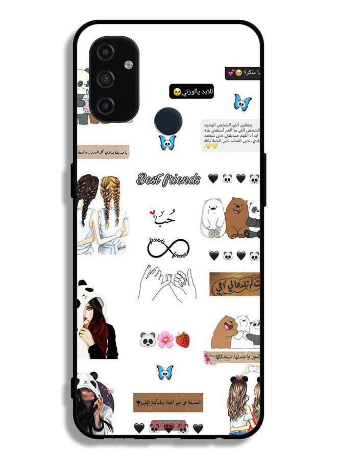 Tolwak OnePlus Nord N100 Protective Case Cover Arabic Quotes And Stickers - Image 2