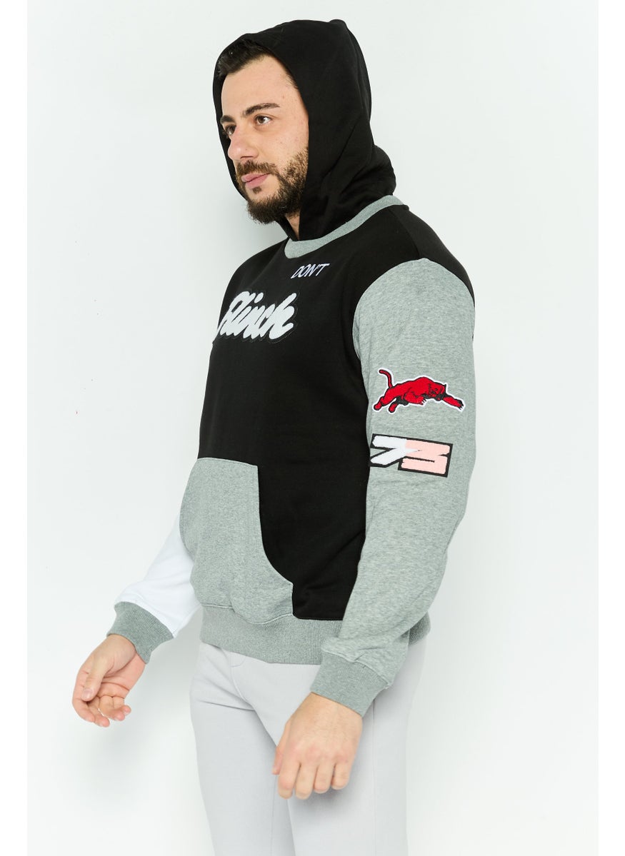 PUMA Men Sportswear Fit Long Sleeve Outdoor Hooded Sweatshirt, Black  - Image 3