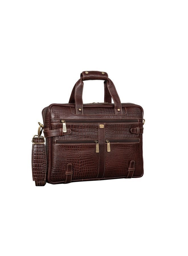 Brand Leather حقيبة لابتوب جلدية 15.6 بوصة من BRAND LEATHER (بني بيني) - Image 1
