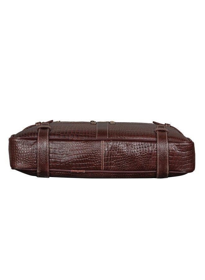 Brand Leather حقيبة لابتوب جلدية 15.6 بوصة من BRAND LEATHER (بني بيني) - Image 5