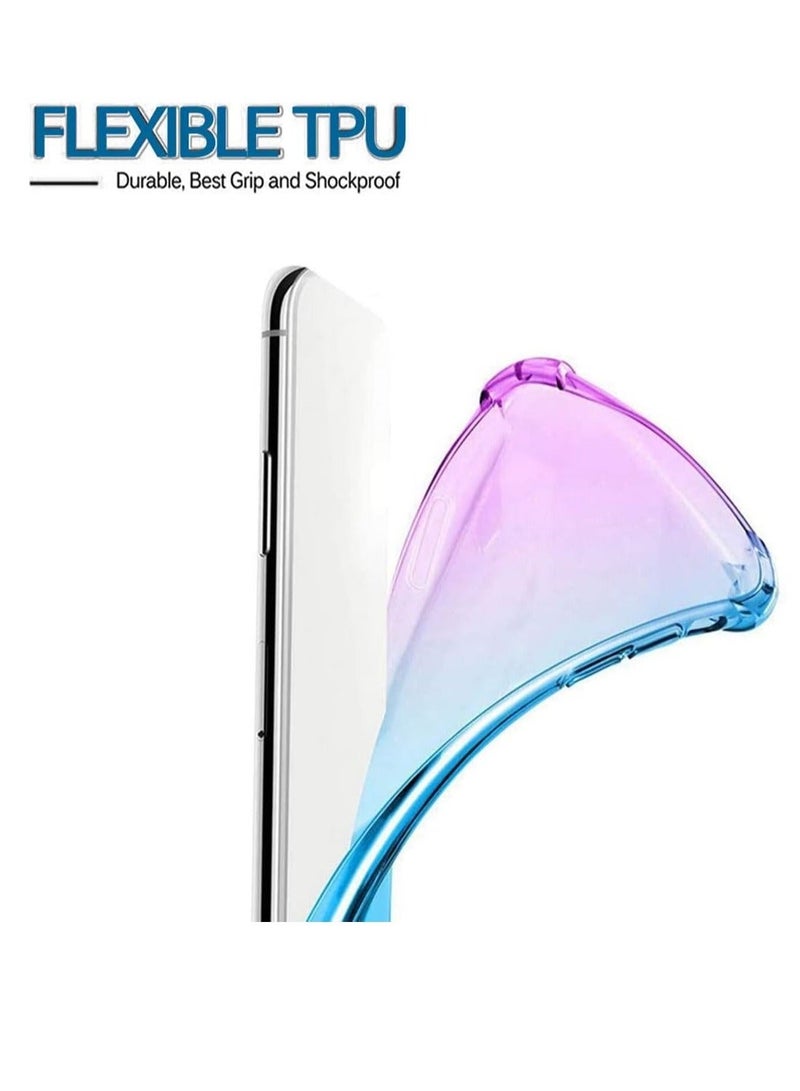 Y&D Phone Case for Huawei P60 Pro, MNA-AL00, Clear Gradient Slim Anti Scratch TPU Shockproof Anti-fall Protective Cover pro, 1 Pcs, Purple and Blue - Image 4