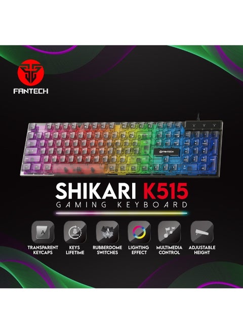 SHIKARI K515 TRANSPARENT RGB GAMING KEYBOARD