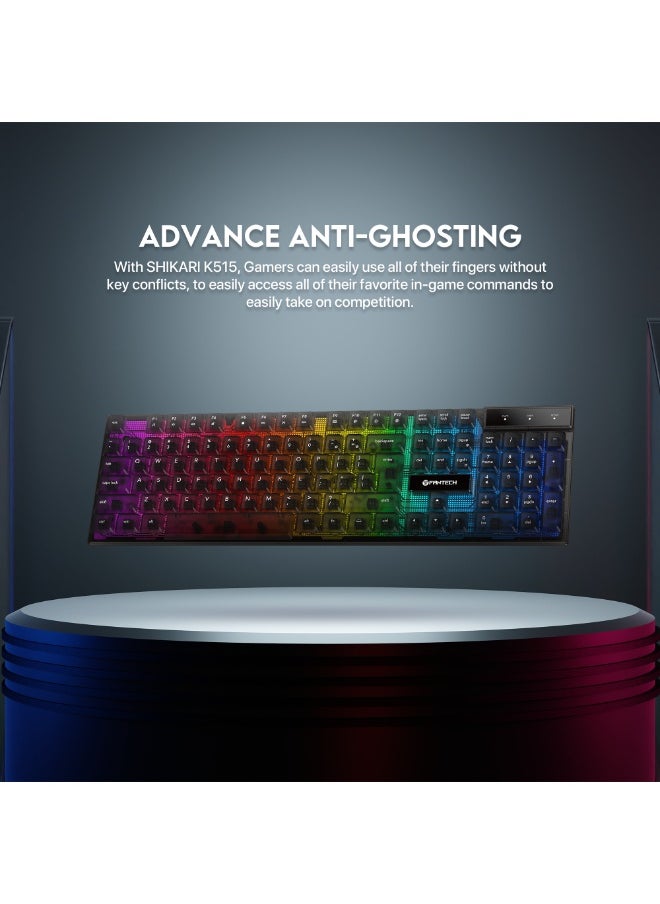 FANTECH SHIKARI K515 TRANSPARENT RGB GAMING KEYBOARD  - Image 3