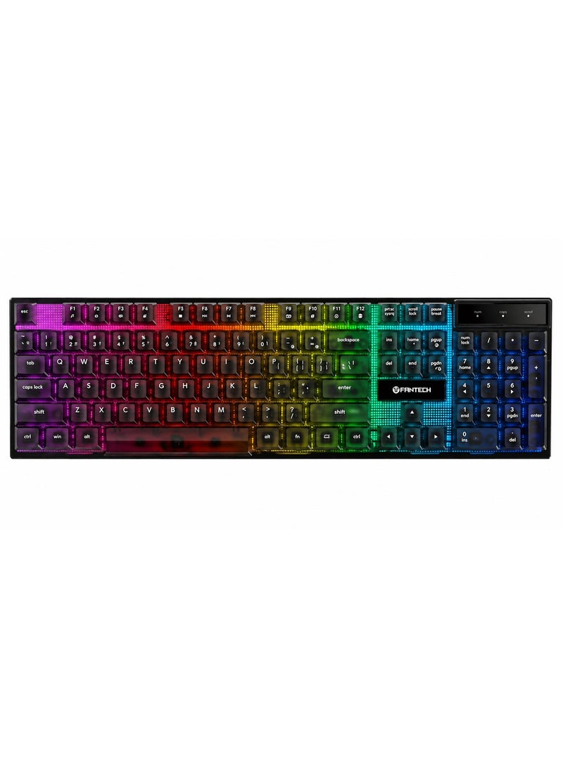 FANTECH SHIKARI K515 Transparent RGB Gaming Keyboard, Backlit Gaming Keyboard for PC, Stylish Clear Design for Gaming & Office - Image 1