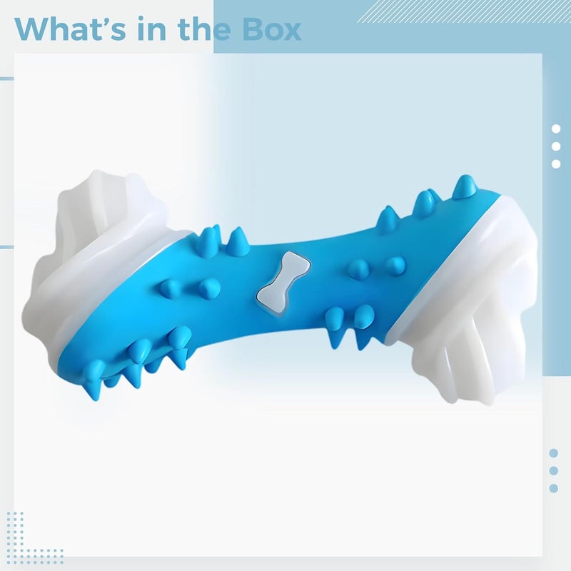 Rubber Dog Bone Toy for Puppies, Bite-Proof Chewing Toy - Image 4