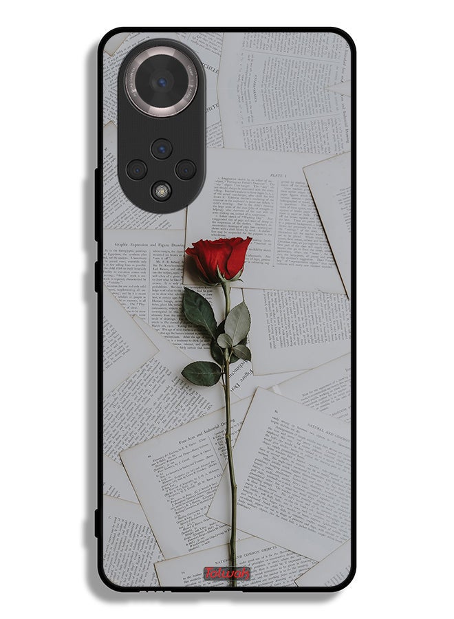 Tolwak غطاء حماية لهاتف Honor 50 مزين بالورود على الأوراق - Image 2