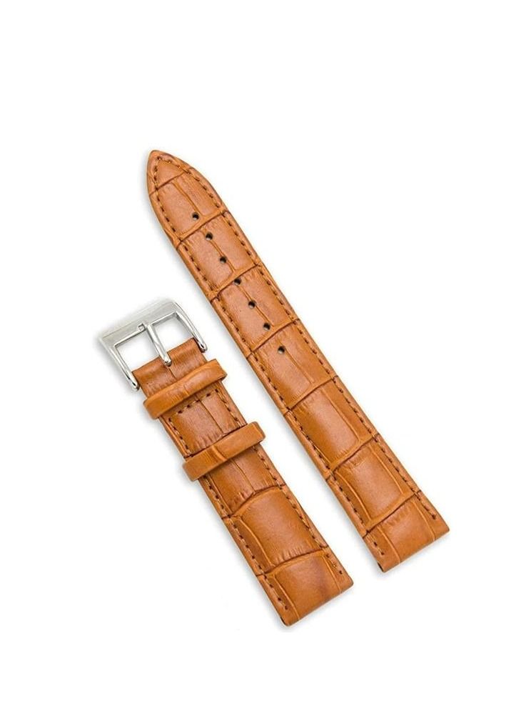 Watch 22mm Leather Crocodile Pattern For Huawei GT3 46 -GT2 46-GT2 Pro- GT2e Camel - Image 2