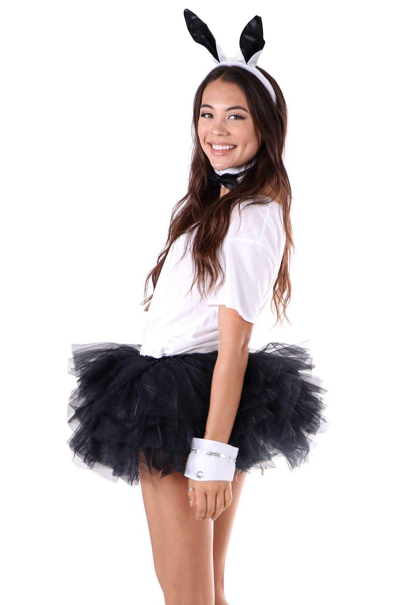 Simplicity Tutus for Women 5-Layered Tulle Tutu Party Dance Skirt Ballerina Dress Petticoat Tutu Skirt, Black Tutu - Image 4