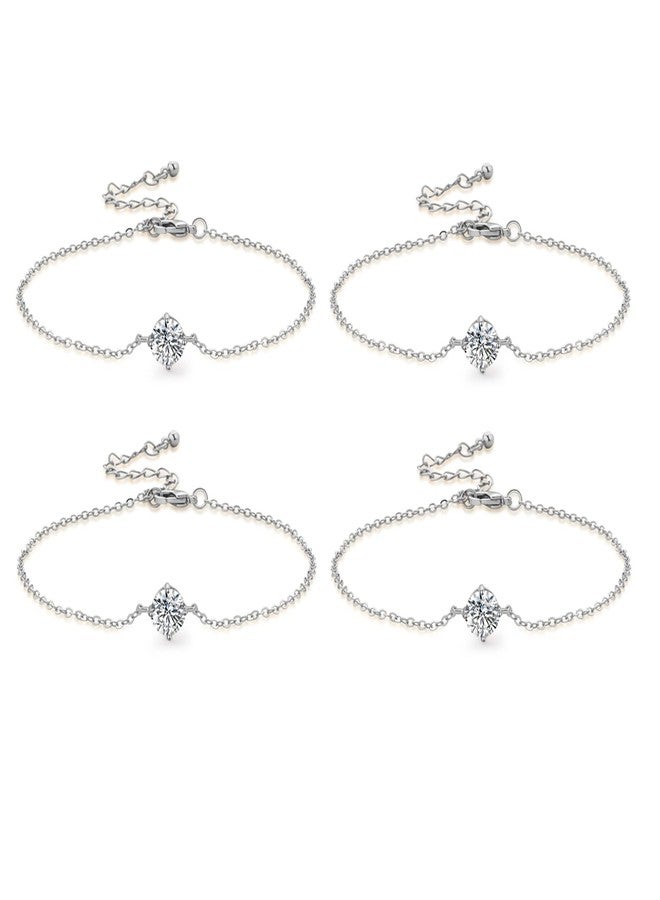 DHQH Bridesmaids Gift Set of 6 or 4 Bridesmaid Bracelet 18K Gold Plated Knot Bracelet I Couldn’t Tie a Knot Without You Wedding Bridesmaid Proposal Bracelets Jewelry Gifts for Women - Image 1