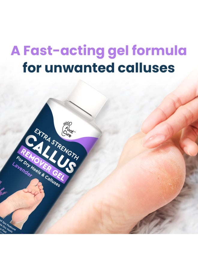 Foot Cure Lavender Foot Soak & Callus Remover Gel Kit - Extra Strength Callus Remover Gel for Feet, Remove Calluses with Epsom Salts, Dry Cracked Heels & Foot Odor, at Home Pedicure - Foot Care for Tired Feet - Image 5