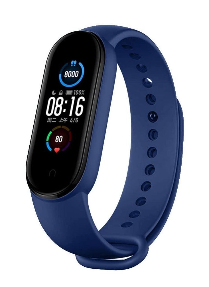 Generic - Strap Silicone Band For Xiaomi Mi Band 7/6/5 Breathable Strap Replacement Bracelet (Royal Blue) - Image 1