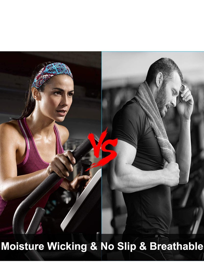 Barakah Boho Headbands Stretch Wide Hair Bands Black Elastic Yoga Sweatband Knoted Turban Headband Cloth Twist Head Wraps Stylish for Women and Girls 3 Pcs - Image 5