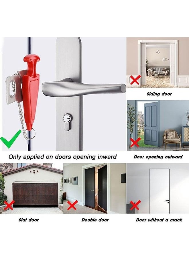 JOGAMS Portable Door Lock Home Security Door Locker Travel Lockdown Locks for Traveling Hotel Home Apartment College  - Image 5