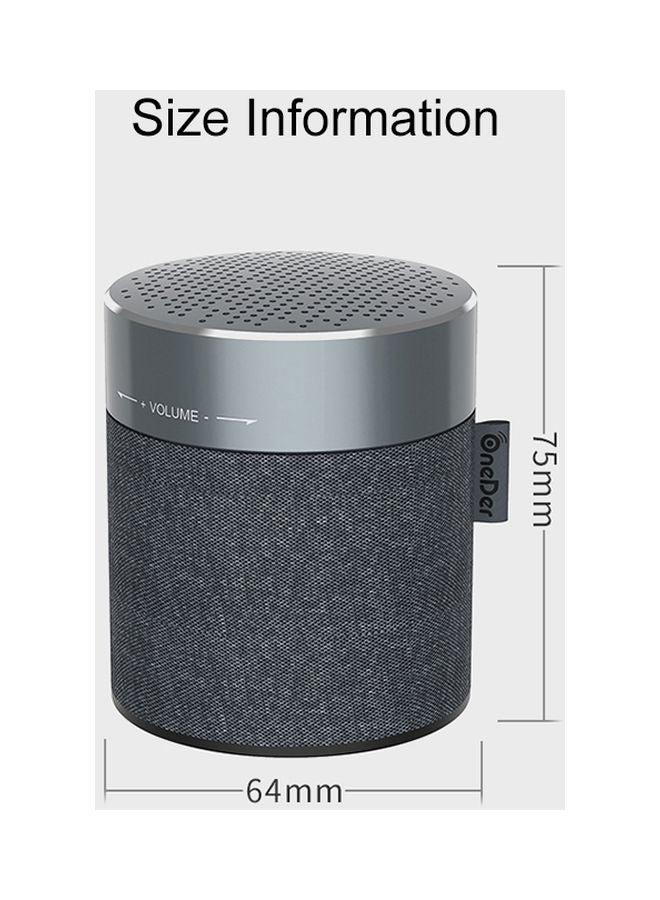 NIBEMINENT Portable Bluetooth Speaker Grey - Image 3