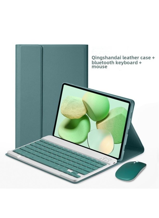Generic For IPad10 Generation Protective Case Magnetic Suction With Pen Slot Pro11 Bluetooth Keyboard Mouse 9 Generation Tablet Protective Case-Color:Dark Green-leather Case + Keyboard + Mouse-Applicable Model:iPad 10 Generation 10.9 "(2022)  - Image 1