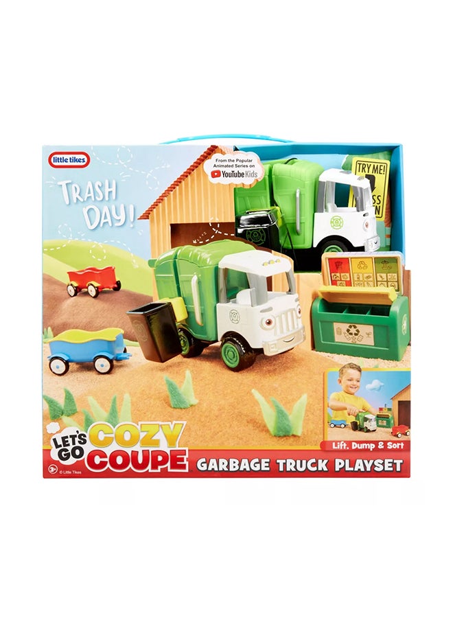 Little Tikes Let's Go Cozy Coupe™ Garbage Truck Playset - Image 1